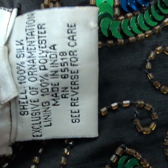 Stenay Women's Vintage Silk Beaded Blouse Size Medium - Picture 7 of 14